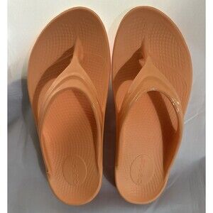 OOFOS OOLALA WOMENS Recovery SANDALS Foam Flip Flop Orange Comfort Thong Sz 7